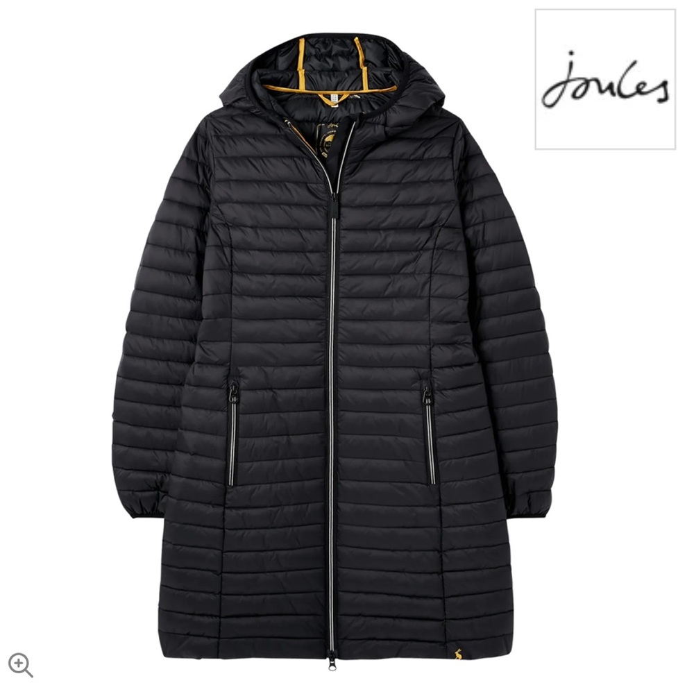 Joules Snug Long Packable Showerproof Coat in sz 14